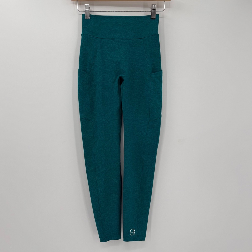 Bombshell Sportswear V Back Pocket Leggings Teal Heather Women Small